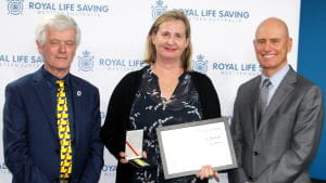 RLSSWA President Colin Hassell with Brenda Lee and Member for Churchlands Sean L'Estrange