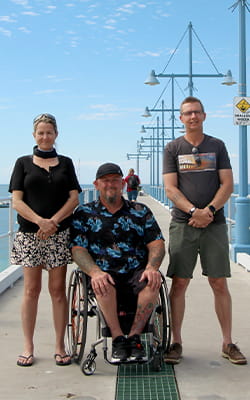 Joanne, Ben and Allan at the Palm Beach Jetty in Rockingham