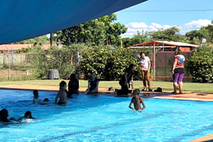 community health event at Bidyadanga Pool