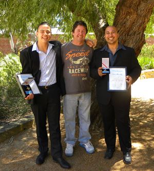 Rhys Abernethy, Richard Cowling and Trevor Abernethy