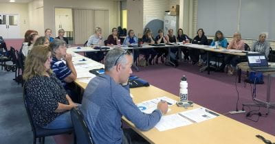 Trainers attending a PD session in Bunbury