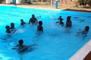 kids in the Burringurrah community pool