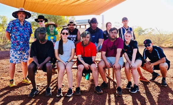 group of people on a hiking adventure in the Pilbara