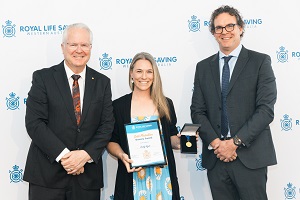 Carly Agot receiving her Bravery Award
