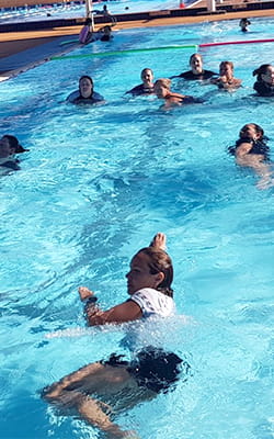 Participants completing their AUSTSWIM course at South Hedland