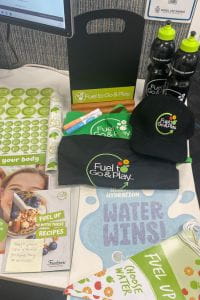 Prizes laid out on a table