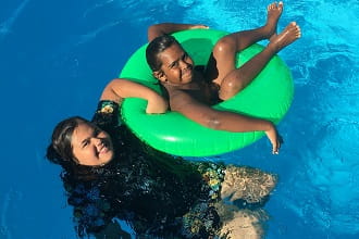 Hedland kids in the pool at South Hedland Aquatic Centre