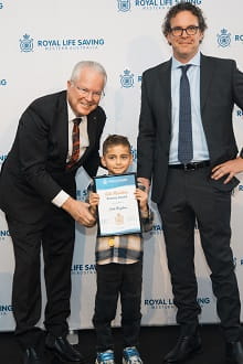 Jacob Maughmer with his Bravery AWard