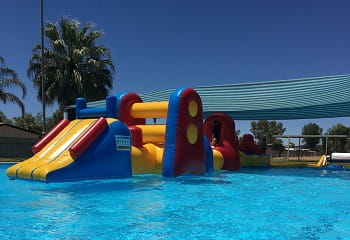 image of the pool at Laverton with the Watch Around Water inflatable