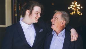 Max Goldsmith with his grandfather Michael