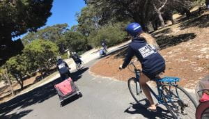 Don't Drink and Drown volunteers riding bikes on Rottnest Island