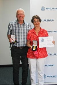 Michael and Yvonne Plows with their award