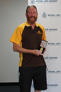 Brad DePiazz with his award