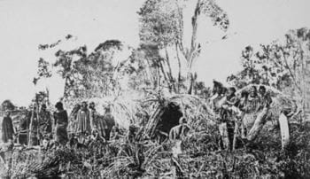 A traditional Aboriginal camp site