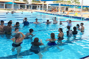 pool lifeguards in training at south hedland aquatic centre