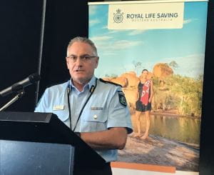 Peter McCarthy from the Department of Fire and Emergency Services, presenting at the Pilbara Forum