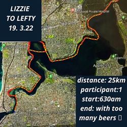 Simone Blaser's 25km Swan River swim course