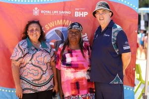 Aboriginal elders with Royal Life Saving WA's Tim Turner