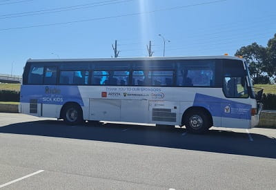 bus supplied by Ishar to transport City of Swan women to Wanneroo