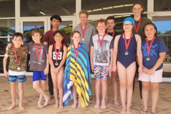 Medal winners from the JLC carnival outside Swan Active