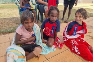 Three Aboriginal children from remote Kimberley towns