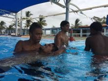 Boys in the pool