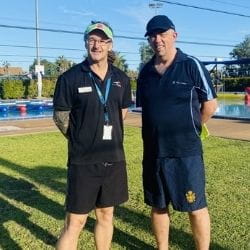 Tim Turner with Andy Price from Onslow Aquatic Centre