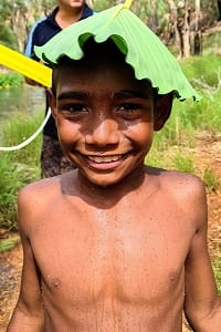 Warmun boy participating in River Ready program