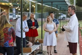 RLSSWA Trainers being briefed at the Hollywood Subiaco Bowling Club