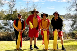 four lifeguards working at the WA Day Festival