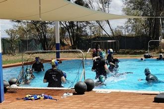 game of water polo at Yandeyarra pool