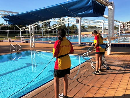 two female aboriginal lifeguards