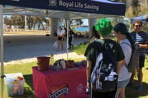 Youth at the Royal Life Saving stand during an event