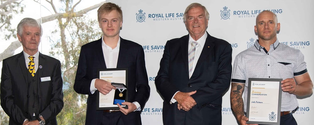Ben Properjohn and Luke Passmore receiving their bravery awards