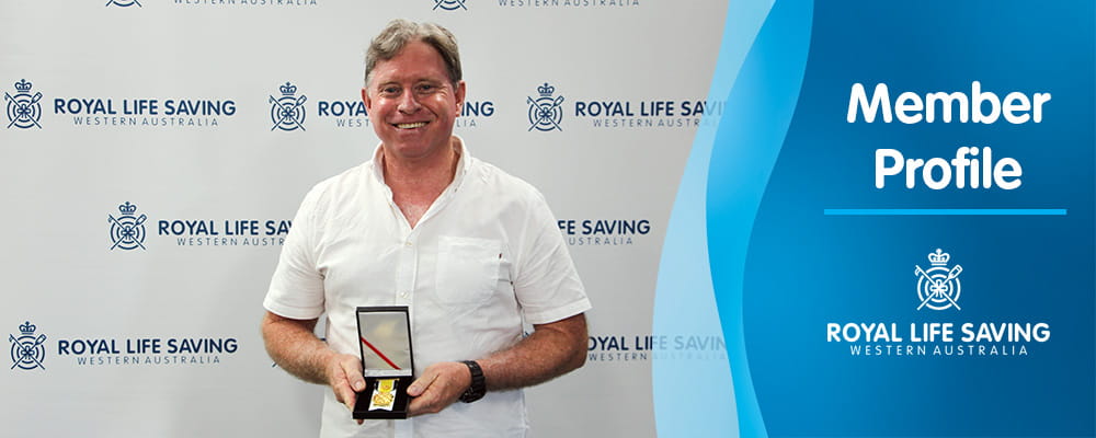 RLSSWA Member Chris Retallack with his Guardian Member award