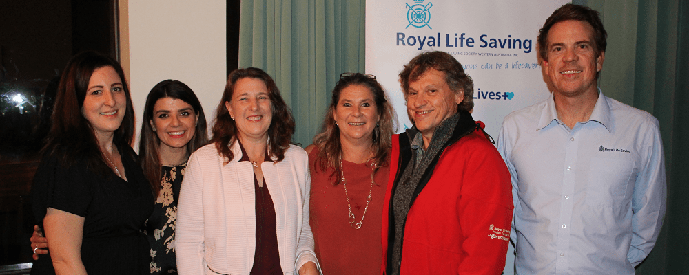 Royal Life Saving WA staff with two Community Trainers at event