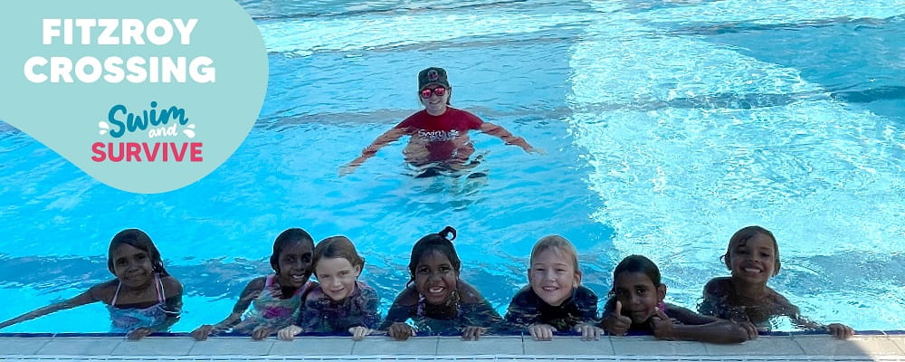students at the Fitzroy Crossing remote pool