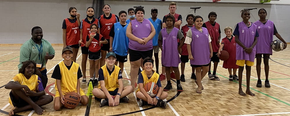 Hedland kids attending a school holiday program supported by Talent Pool graduates