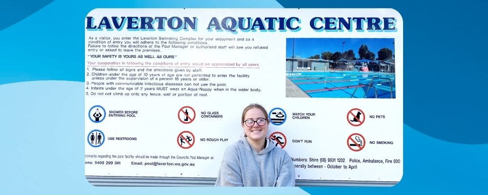 Year 12 student Krystal Thompson at Laverton Aquatic Centre