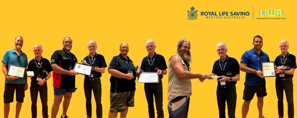 Royal Life Saving WA remote pool managers receiving awards