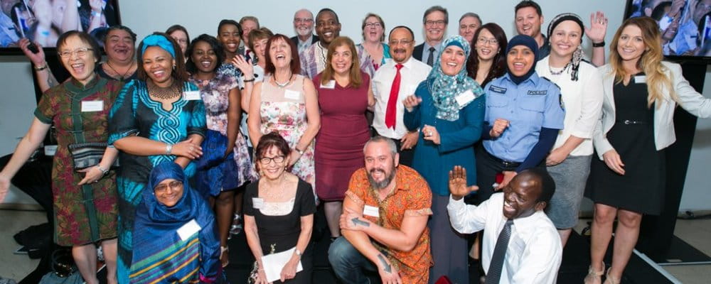 winners of the 2016 Multicultural Recognition Awards celebrating their success