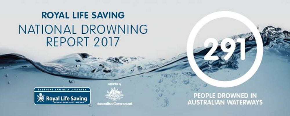 Image of water with National Drowning Report and statistics