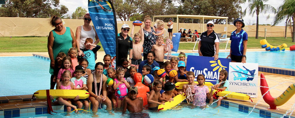 Group of local kids at Three Springs Aquatic Centre