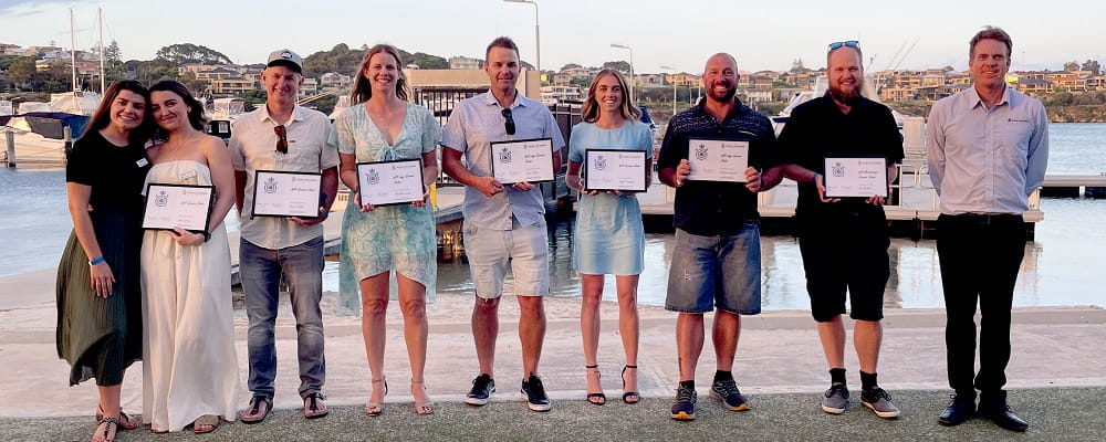 Trainers awarded at the 2022 Christmas Party