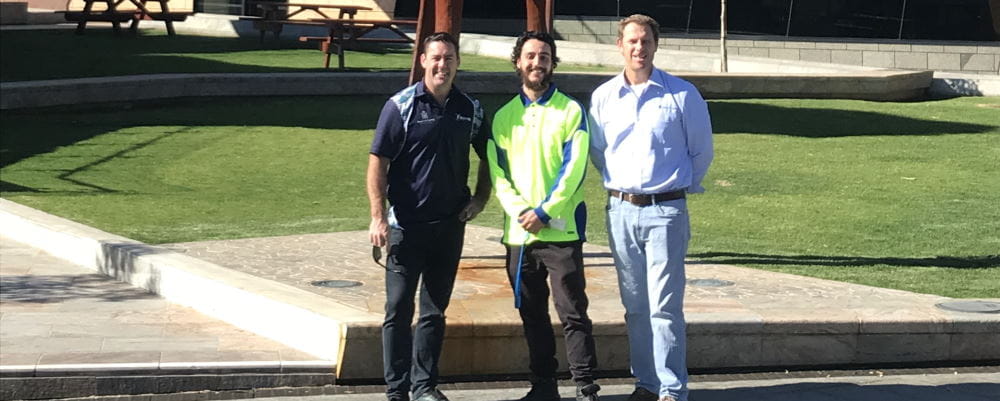Travis Doye, Jay McLean and Peter Leaversuch at Yagan Square