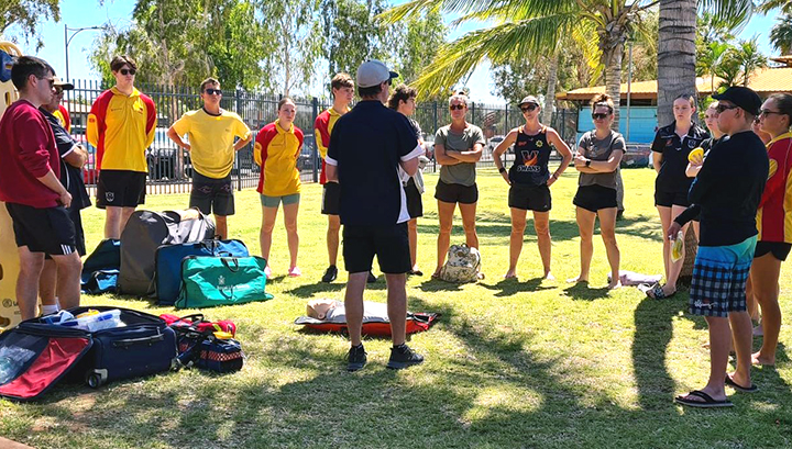 Hedland lifeguards attending requal course at South Hedland Aquatic Centre