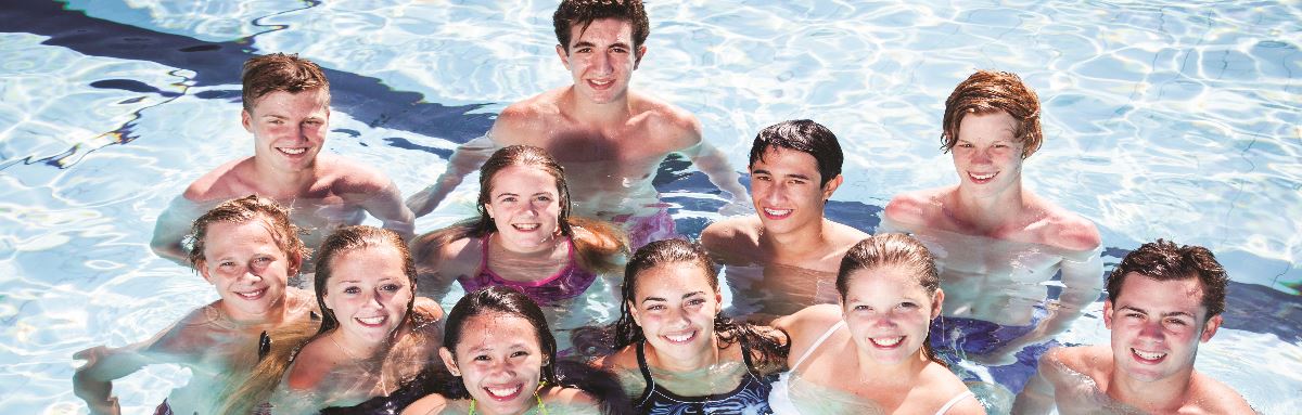 teenagers in the water image