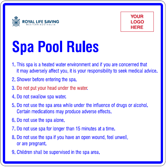 image of standard Spa Rules sign
