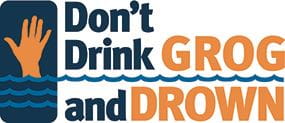Don't drink grog and drown logo image