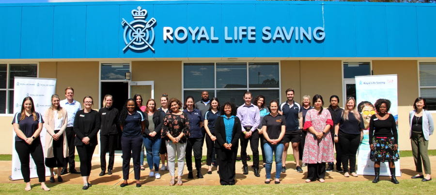 Members of the Multicultural Steering Committee outside the Royal Life Saving building
